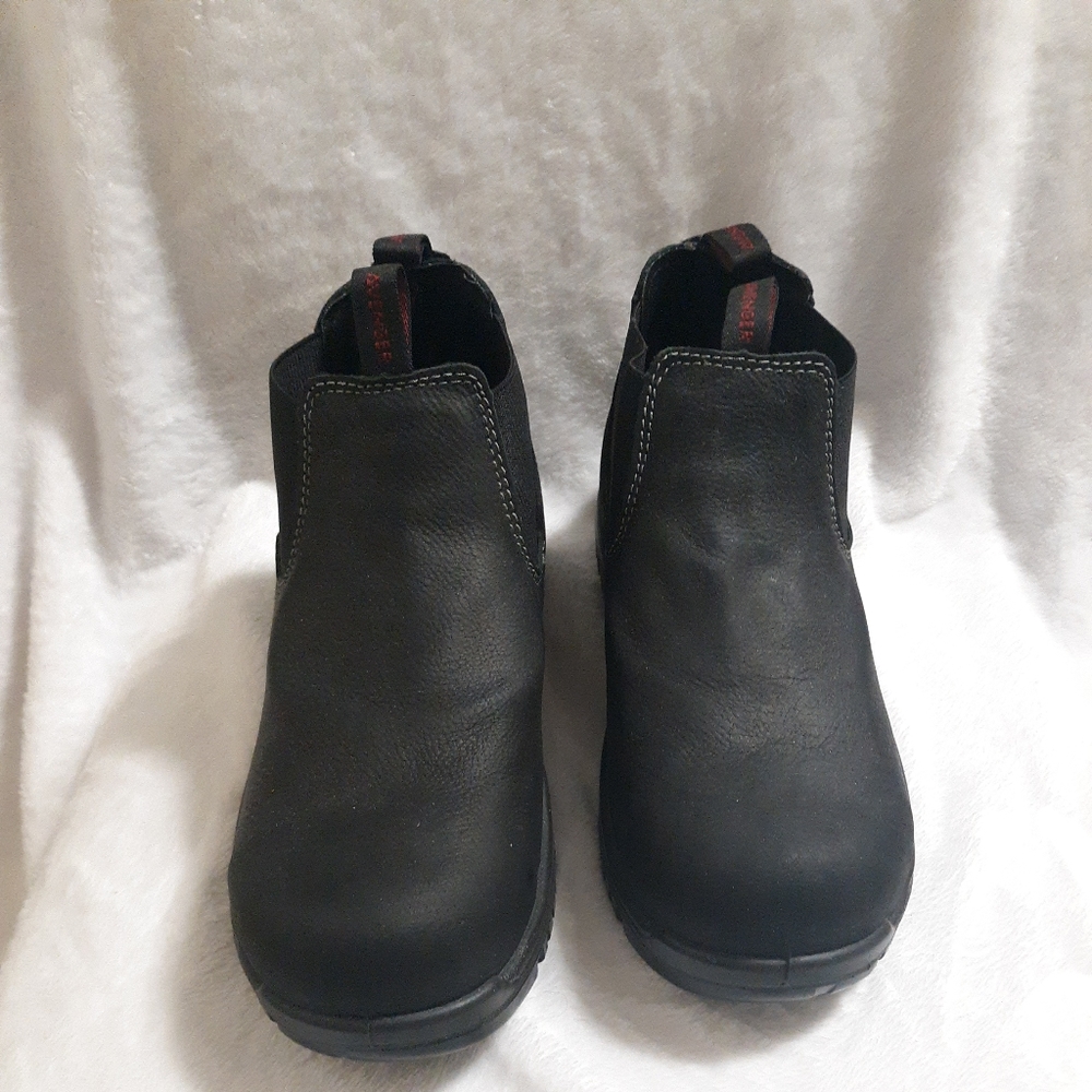 Avenger Men's Size 8.5M Black Leather Composite Toe Slip Resistant Work Boot
